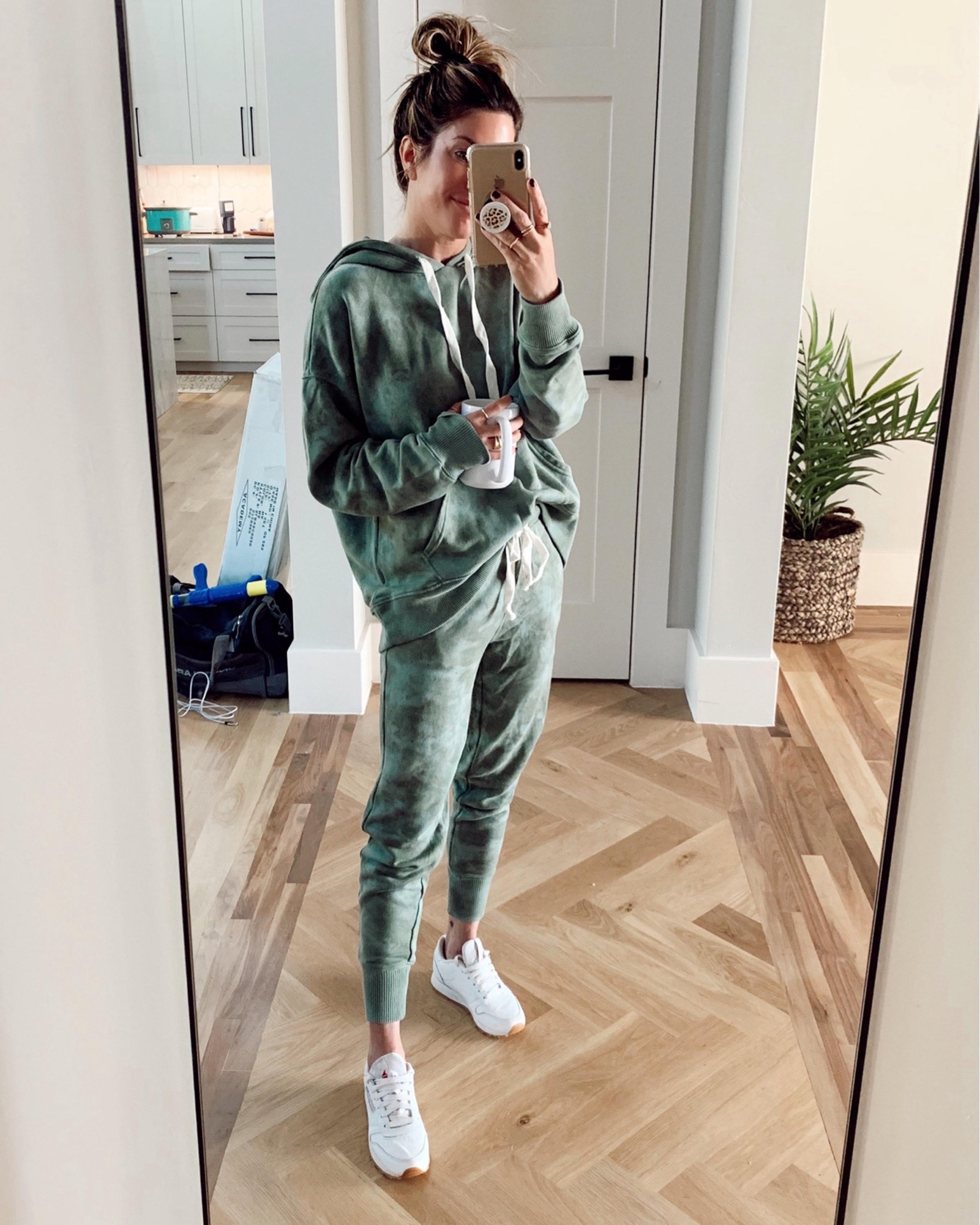 Aerie Sage Green Tie Dye Sweats Set- Medium