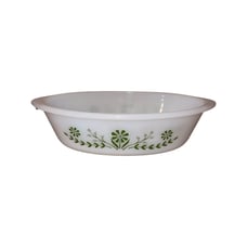 Vintage Pyrex: MCM : Green Floral Pattern by Glasbake