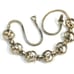 Vintage Signed Pennino Gold Tone Rhinestone Choker Necklace Circle Links 15