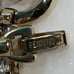 Vintage Signed Pennino Gold Tone Rhinestone Choker Necklace Circle Links 15
