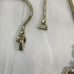 Vintage Signed Pennino Gold Tone Rhinestone Choker Necklace Circle Links 15