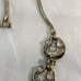 Vintage Signed Pennino Gold Tone Rhinestone Choker Necklace Circle Links 15