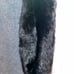 Poleci Grey Poncho w/ Rabbit Fur Trim, S