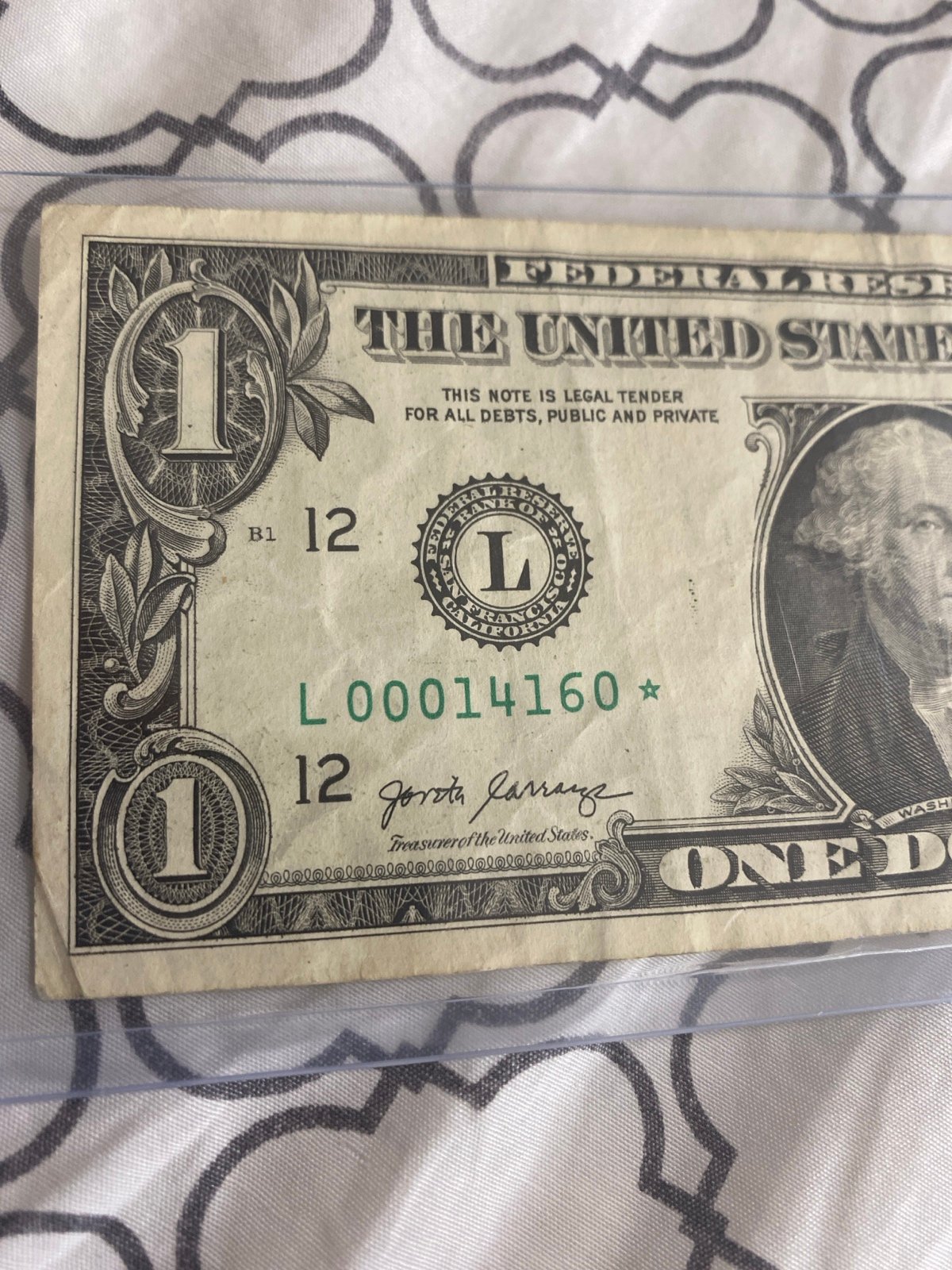 1 Dollar Bill Star Note