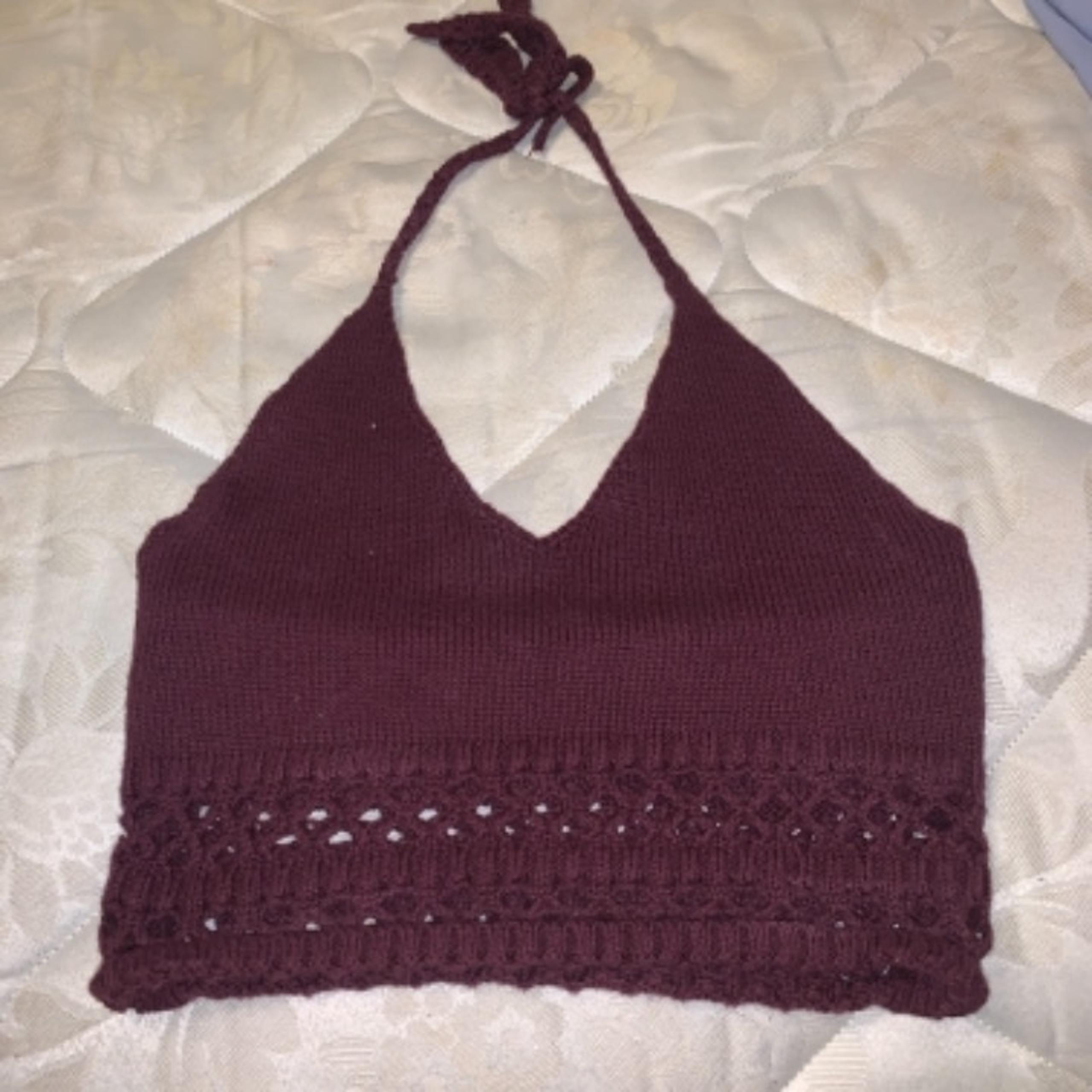 LA Hearts halter crop top
