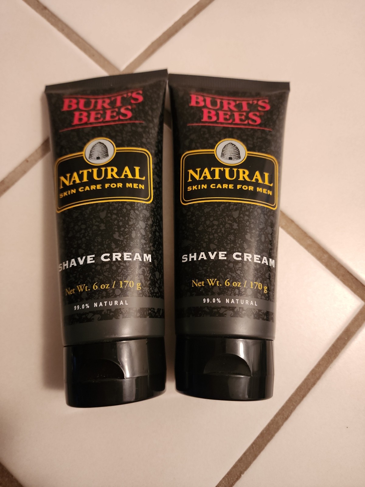 New! Burt's Bees Men Natural Shave Cream 6 oz