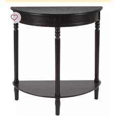 Antique Black Half Round Console Table