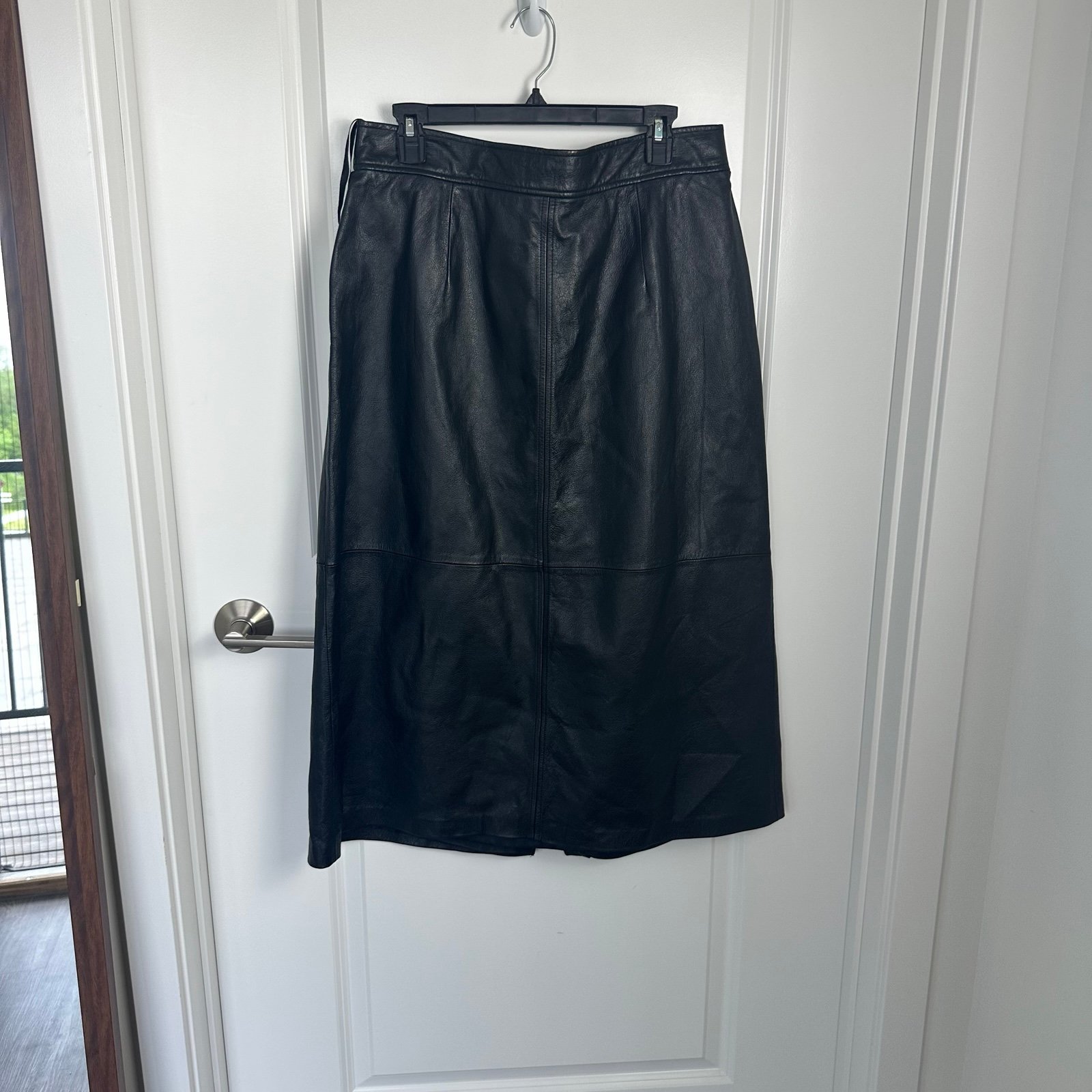 Vintage long leather skirt