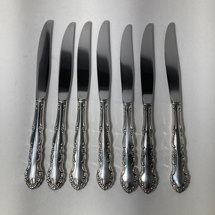 Vintage 1881 Rogers Silverplate Flirtation Pattern Knifes 8