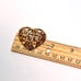 Swarovski Crystal Red Heart Brooch Pin Gold Tone Metal 1.5 Wide w Swan Logo
