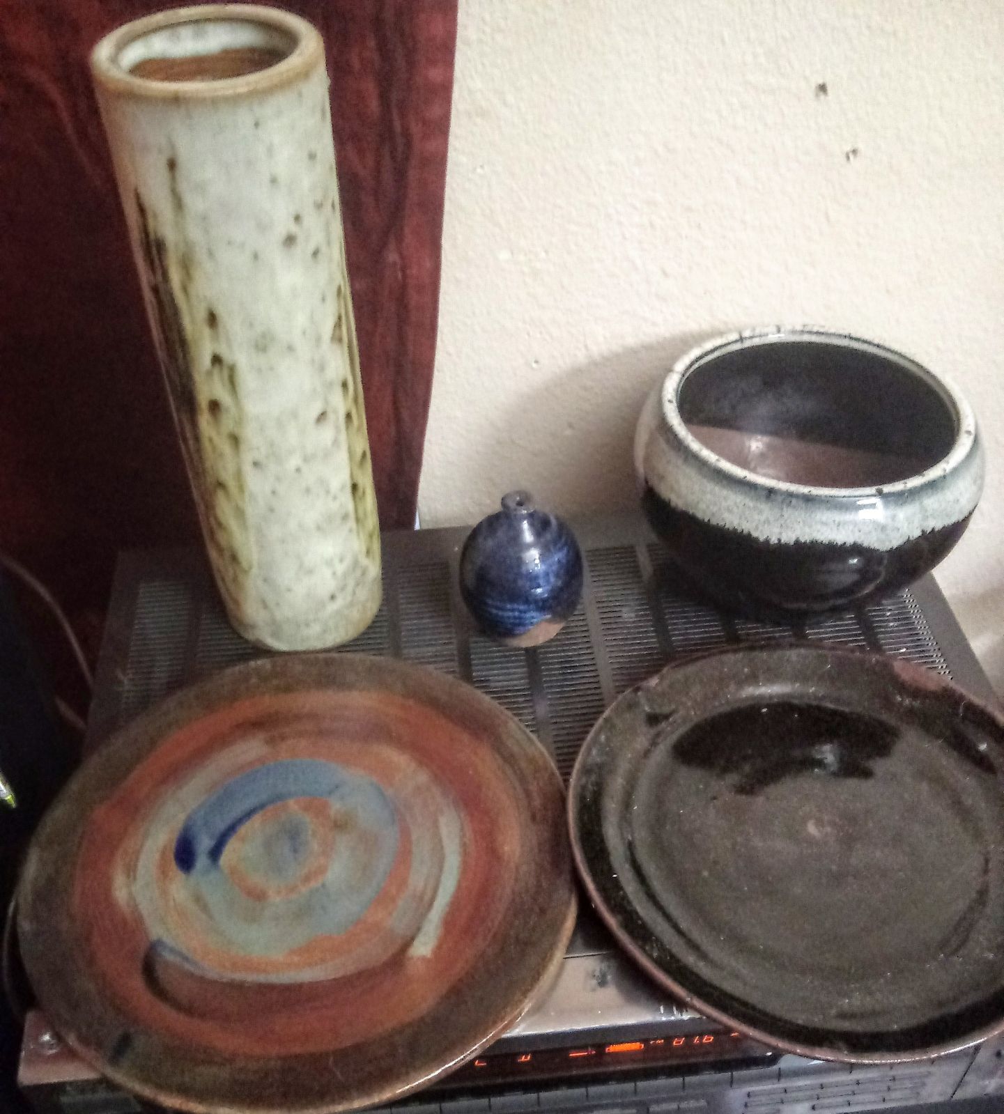 One of a kind 5 peace micasious Pottery