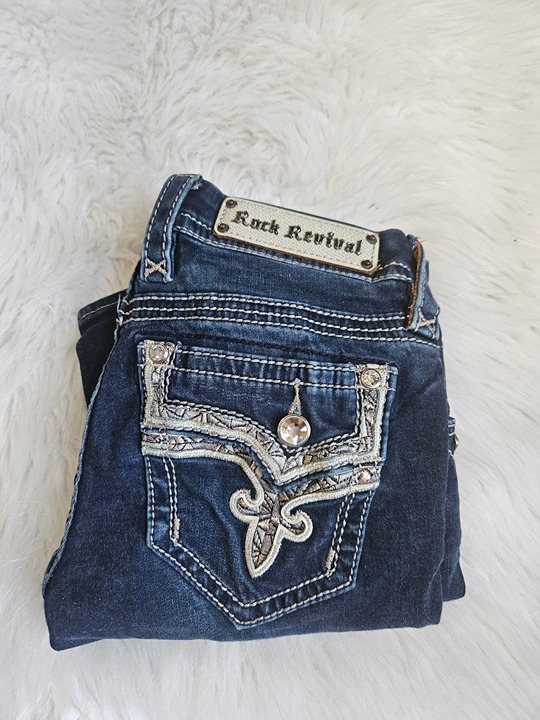 SIZE W26 ROCK REVIVAL Betty Crop Capris INVPV1395