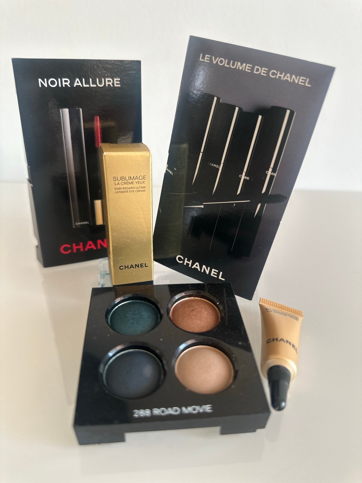 Chanel beauty bundle! Eyeshadow Quad Rodeo Drive, sublimage eyes, mascara sample