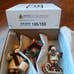 Romy Thiel Figurines - Natural Wood Bird Feeding Set of Three (NWT)