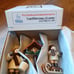 Romy Thiel Figurines - Natural Wood Bird Feeding Set of Three (NWT)