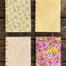 Handmade Journal Bundle (4) - blank, coptic bound, floral pattern