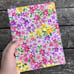 Handmade Journal Bundle (4) - blank, coptic bound, floral pattern