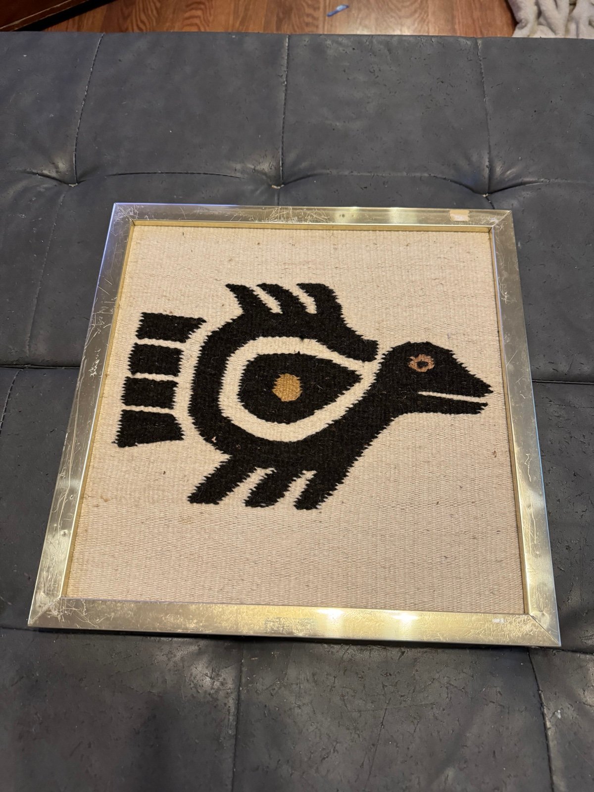 VTG MCM Mexican wool tapestry turtle