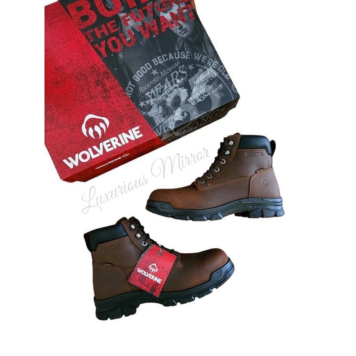 Wolverine Chainhand Ep Work Safety Boots Men's 12M Brown Leather Lace Up New