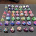 49 PCS Tricolor Gems DND Dice Set Dungeons Dragons RPG MTG w/ 7 Pack Black Bags