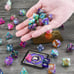 49 PCS Tricolor Gems DND Dice Set Dungeons Dragons RPG MTG w/ 7 Pack Black Bags