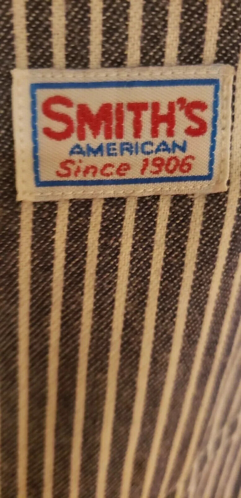 Classic SMITH Vintage Grunge Striped Carpenter Overalls Railroad M NWOT DELIAS