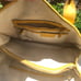 Michael Kors tan and yellow with MK emblem canvas tote