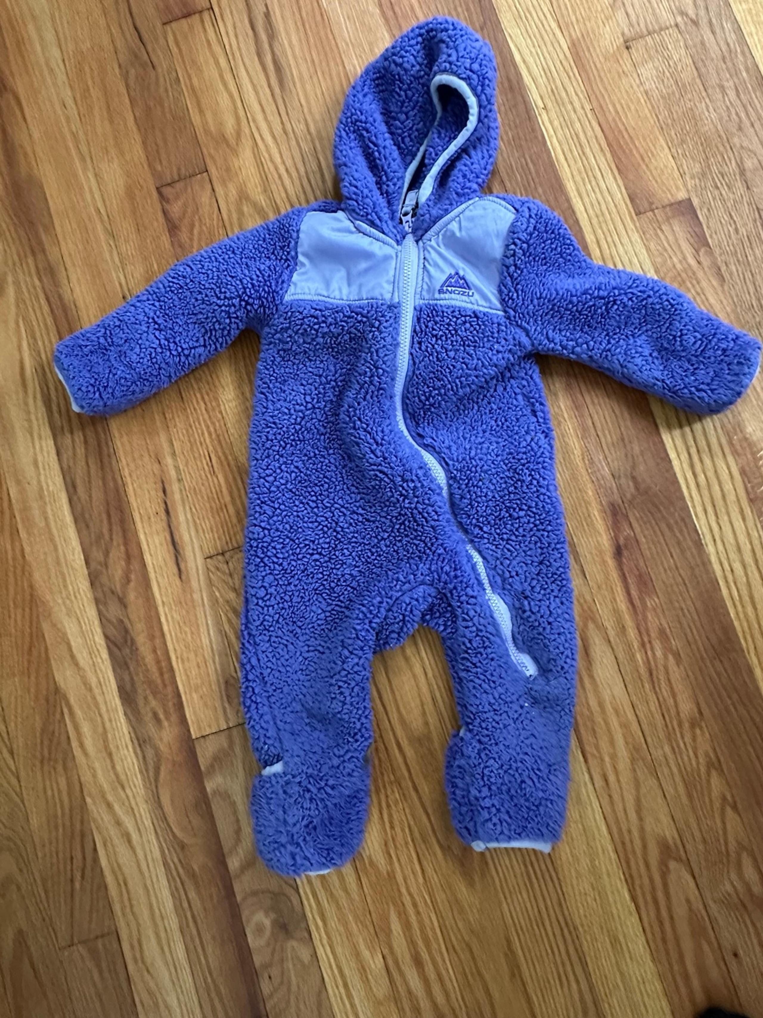 Snozu Infant Toddler Baby Childs Hooded Snowsuit Pram Winter Coat Size 9-12 Mont