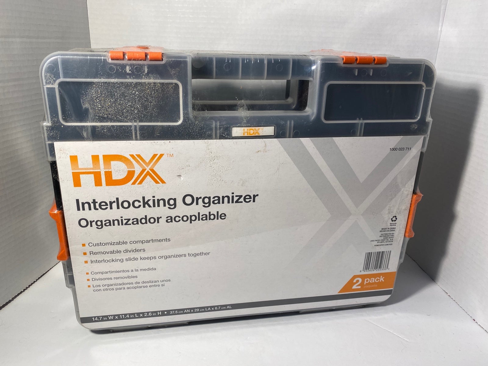HDX Interlocking Organizer 2 Pack 14.7” W x 11.4” L x 2.6” H