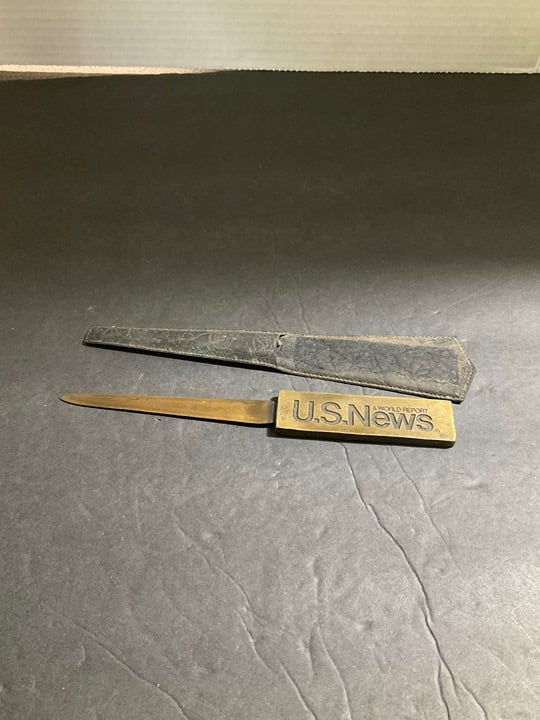 Vintage “US News and World Report” Brass Letter Opener with case