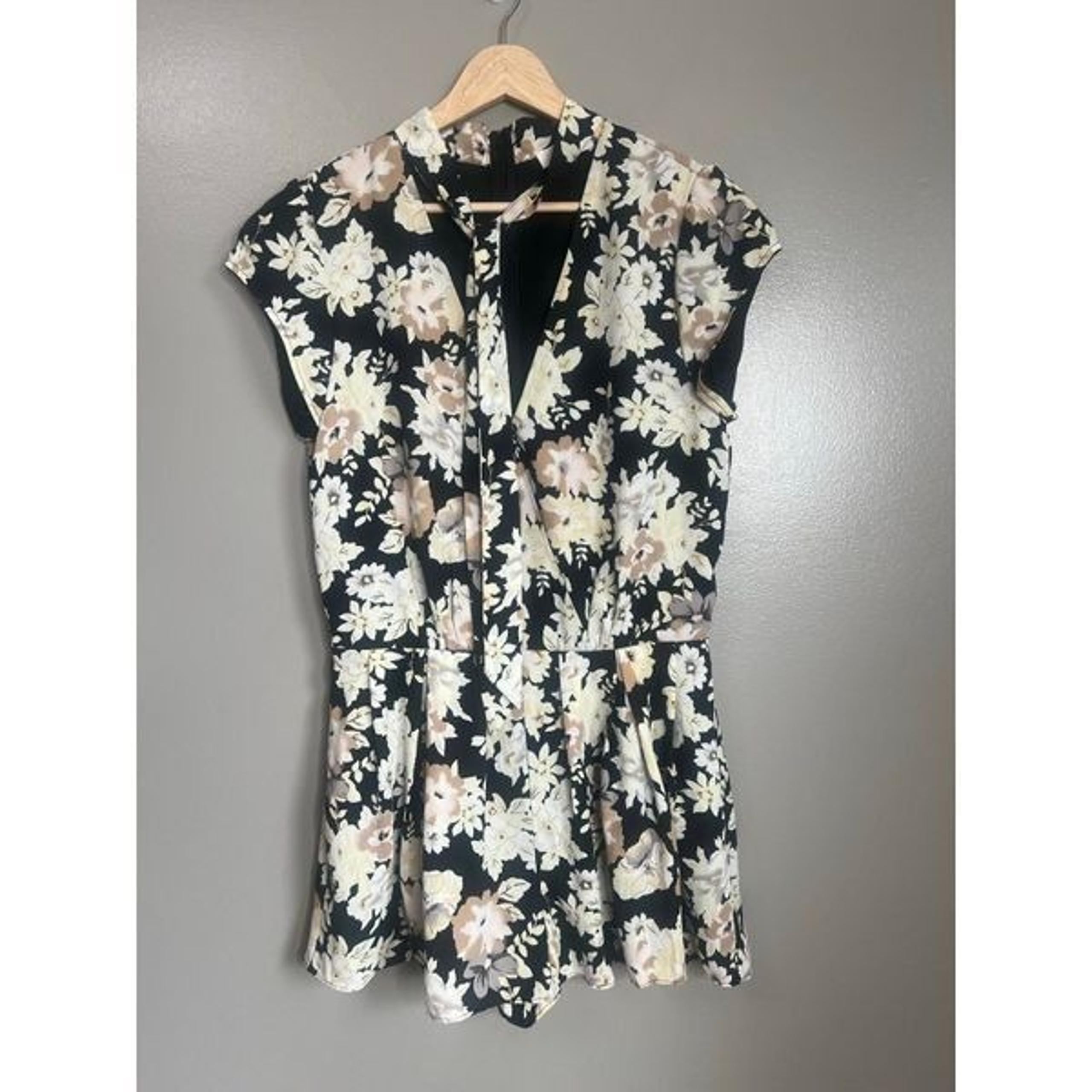 Sugar + Lips big floral romper pleated resort wear beach wedding guest shower