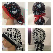 2-Disney Mickey Mouse Ponytail scrub cap