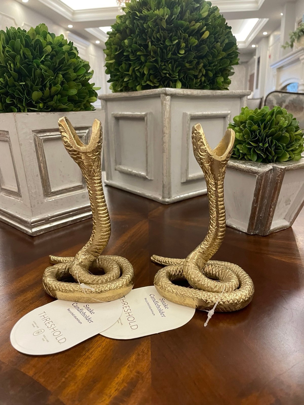 Snake Candle Holders Gold (2 count)- Threshold™