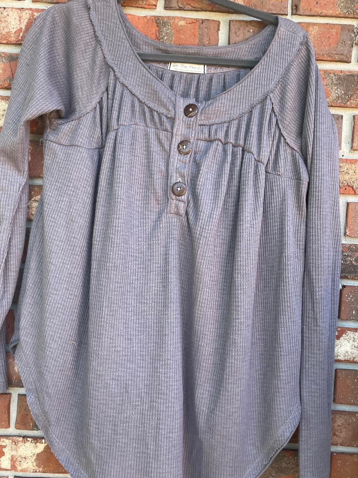We the free gray top