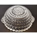 Vintage Clear Pressed Glass Diamond and Beaded Berry Set Master and 4 Serving