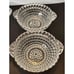 Vintage Clear Pressed Glass Diamond and Beaded Berry Set Master and 4 Serving