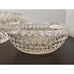 Vintage Clear Pressed Glass Diamond and Beaded Berry Set Master and 4 Serving