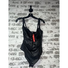 NWT! Popilush Shapewear Faux Leather Hourglass Corset Bodysuit Black Medium
