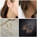 Geometric female gold face earrings