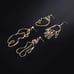 Geometric female gold face earrings