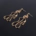 Geometric female gold face earrings