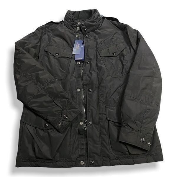 Polo Ralph Lauren Mens Triple Black Field Jacket size Large New with Tags (b)