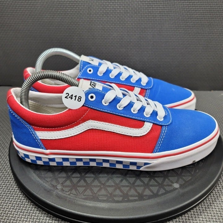 Womens Sz 8.5 Red & Blue Vans Old Skool Canvas Sneakers Womens Sz 8.5 Red & Blue Vans Old Skool Canvas Sneakers