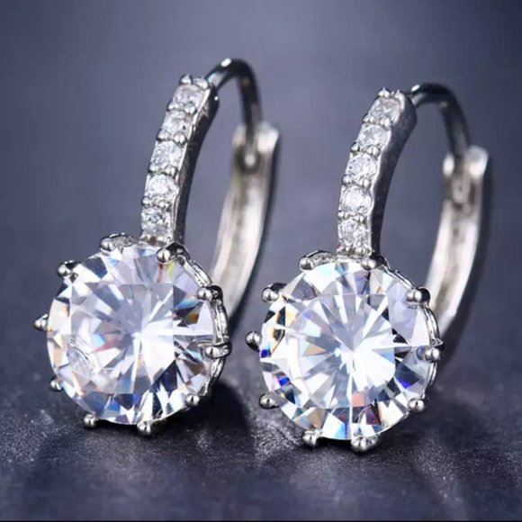 NEW Stamped 925 Silver 8CT Hoop Earrings