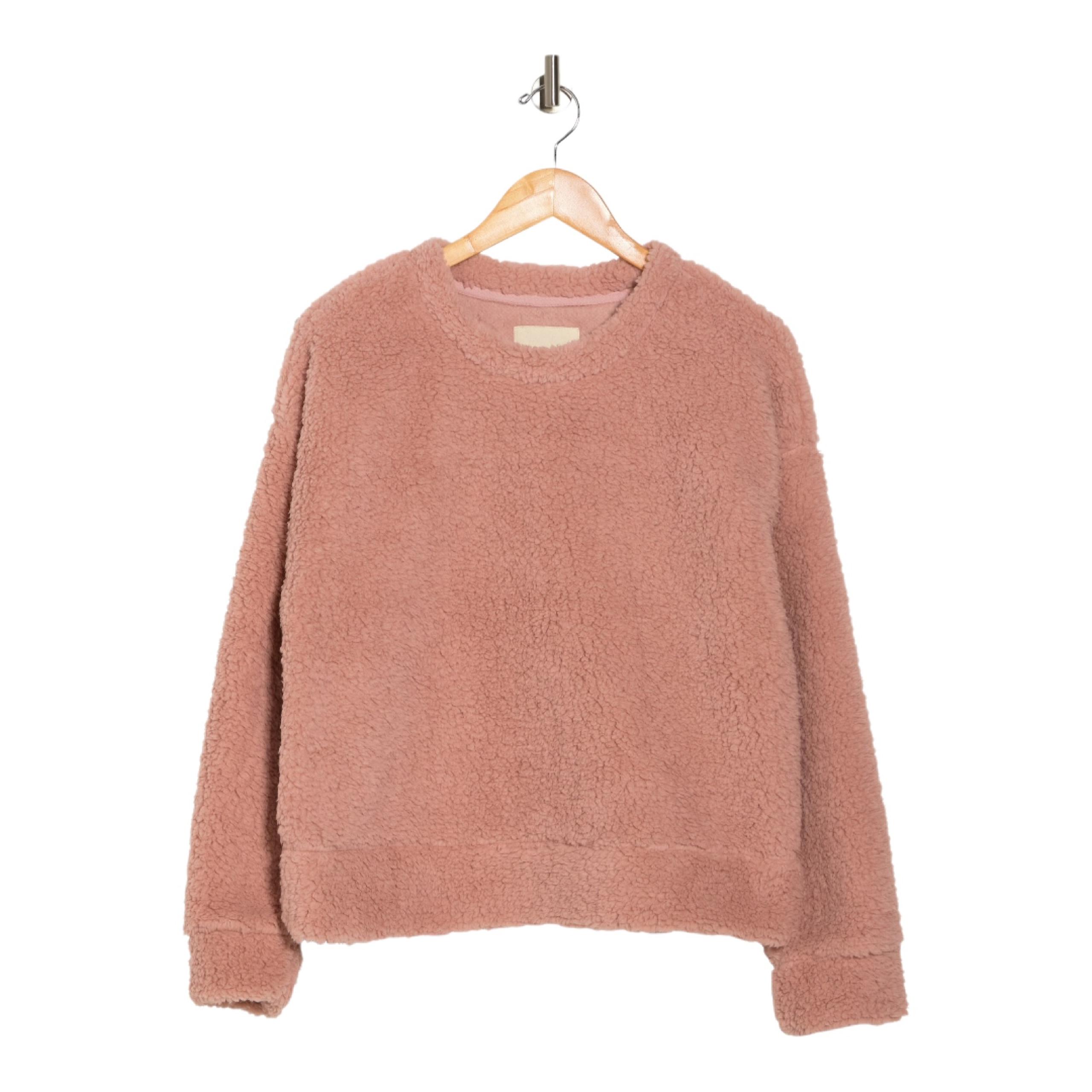 THREAD & SUPPLY Crewneck Pullover Sweater In Blush