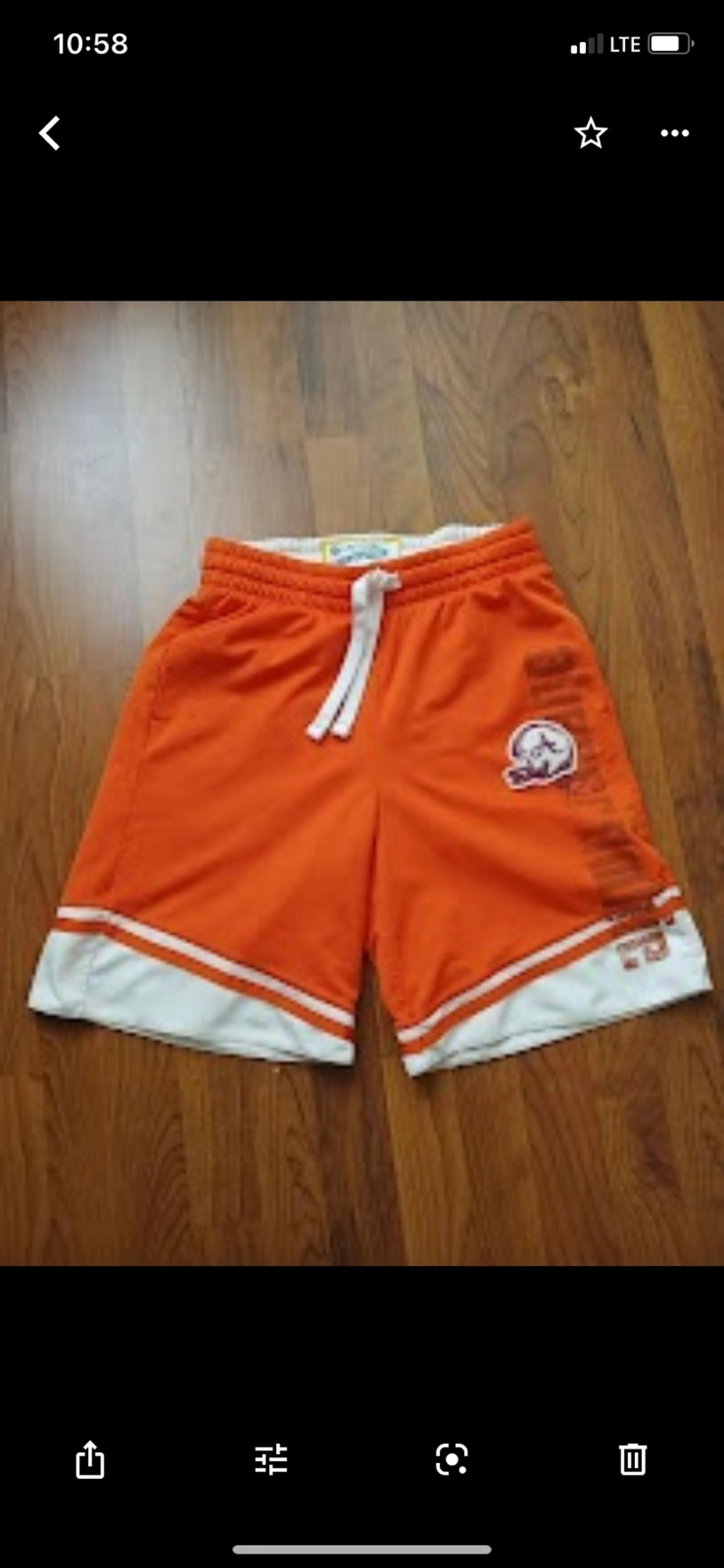 Vintage Abercrombie and Fitch  Orange & White Mens Sport Shorts. Men's Size