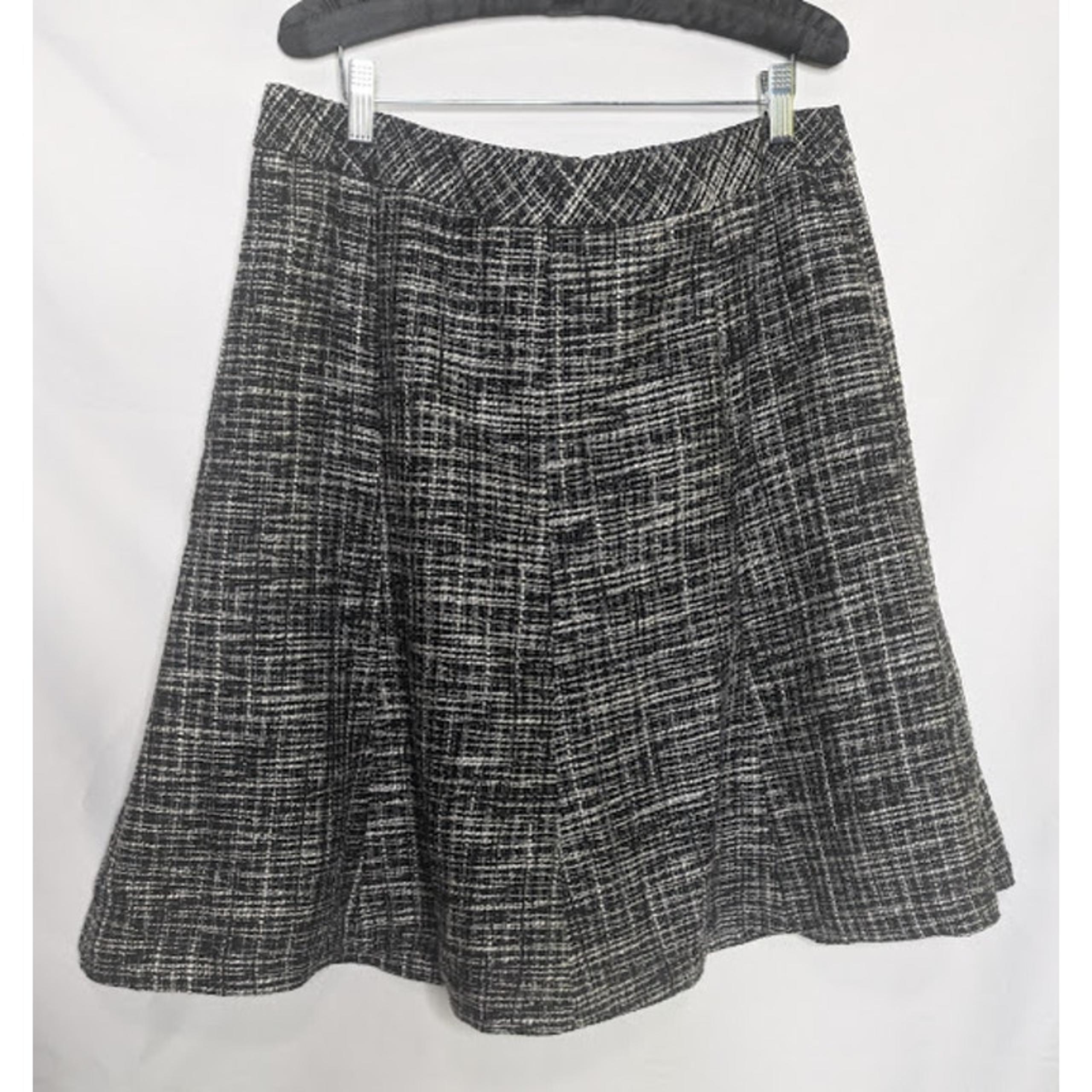 Coldwater Creek | skirts | Black White Tweed A-line Skirt | size 14