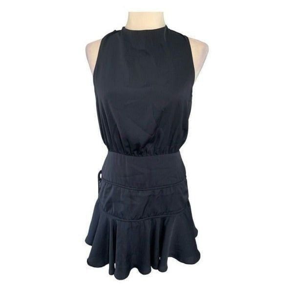 finders womens solid navy blue tank mini jumpsuit romper small