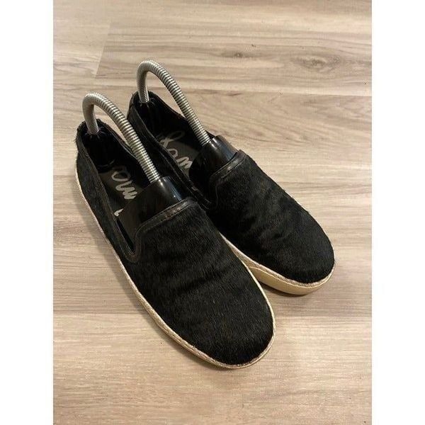 Sam Edelman, Women's black dyed cow fur slip on shoes size 7