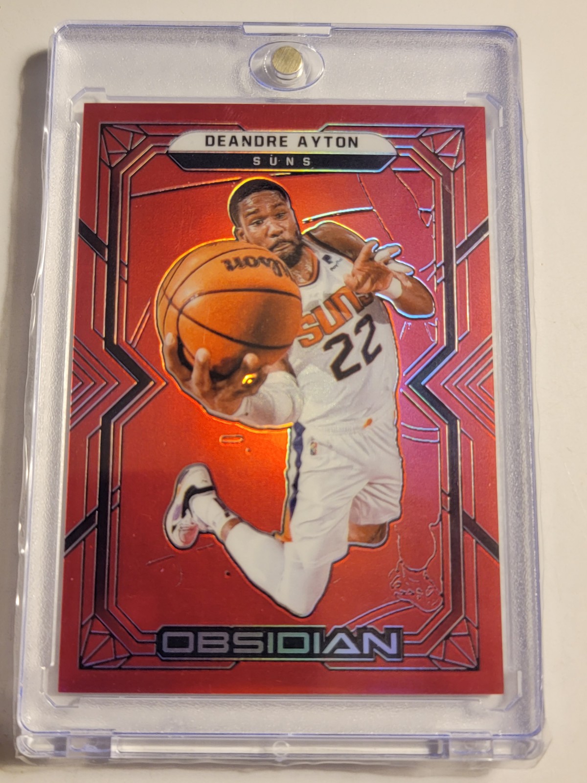 2021-22 Obsidian Deandre Ayton Red Holo PRIZM SSP Case Hit RARE